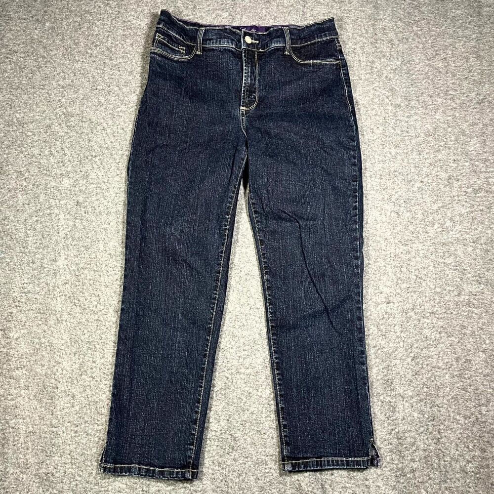 NYDJ Jeans Womens 8 Arlene Skinny Ankle Pants Lift Tuck Casual Preppy Mom